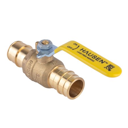 Hausen 1 in. Heavy Duty Brass Full Port PEX Ball Valve with Expansion PEX Connection, 10PK HA-BV119-10